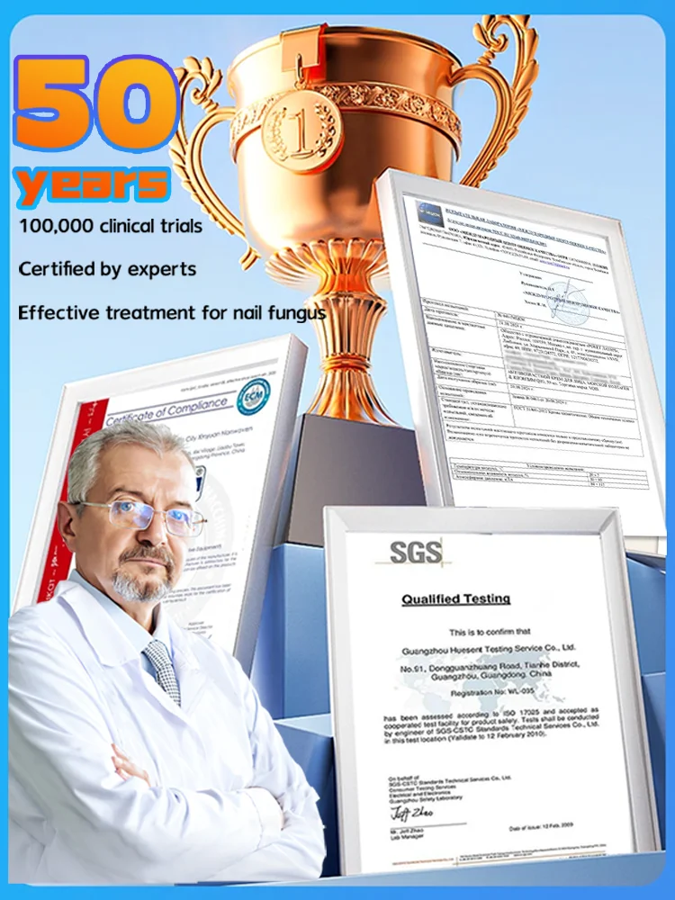 Las uñas pasan de estar opacas a transparentes. El spray para hongos en las uñas es testigo del milagro.