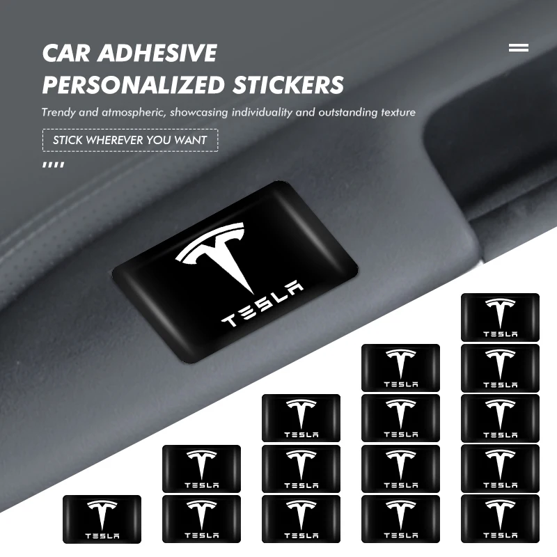 10/20/30pcs Car Bonnet Personalized Drip Label Sticker Accessori For Tesla Model 3 Y S X Roadster Bonina Coil