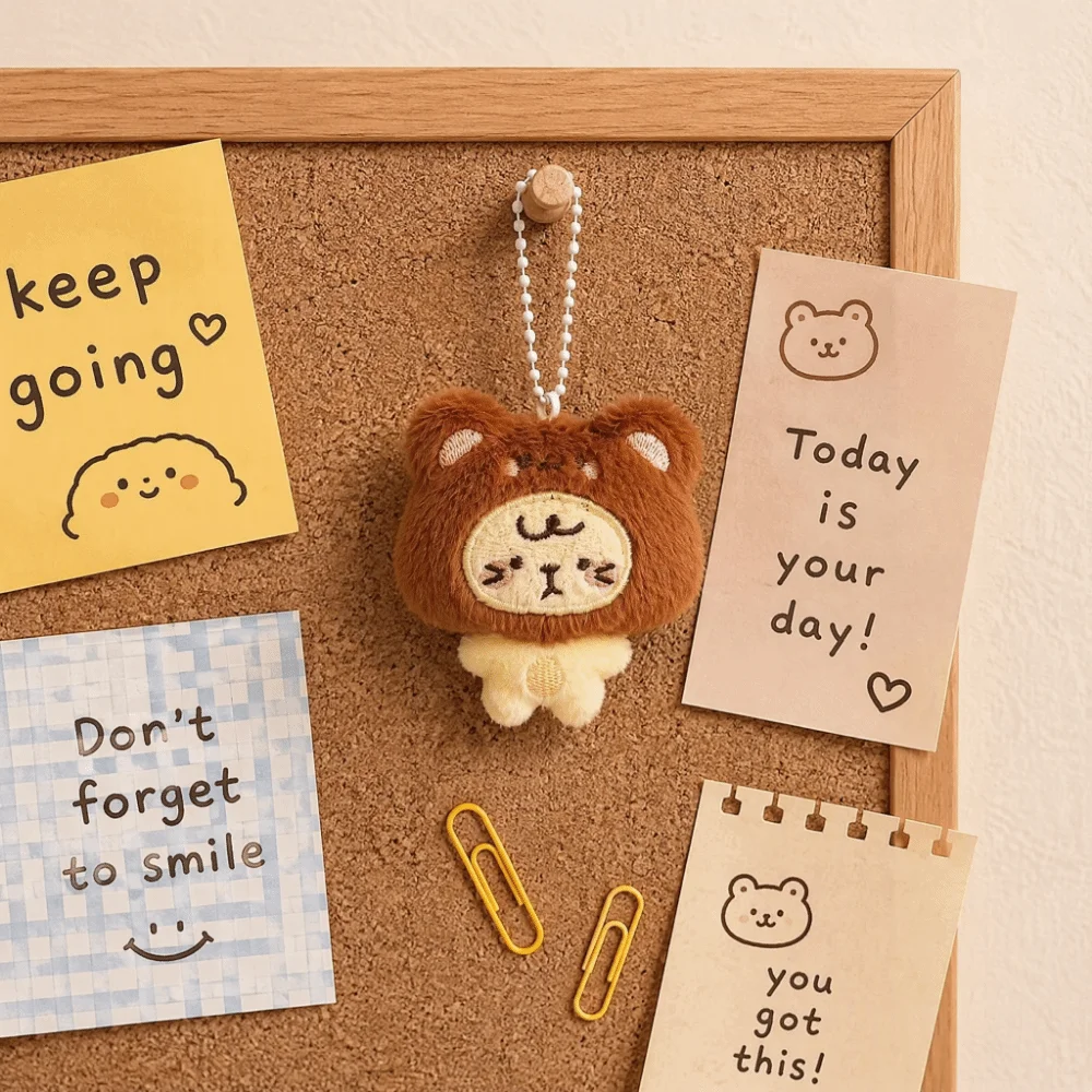 Cartoon Headgear Cat Figurine Pendant Hanging Ornament Gift Backpack Keychain Multicolor Keychain Decoration Keychain Use