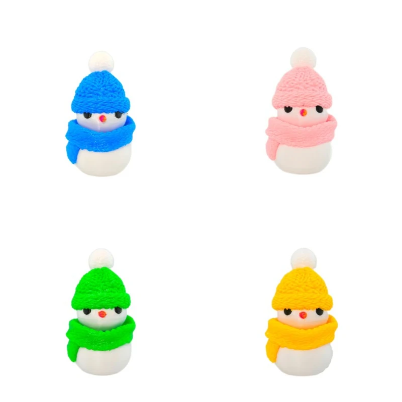 

Снеговик с 3D принтом, новый мультяшный снеговик, декомпрессионная кнопка, рождественское украшение для рабочего стола, игрушка для снятия стресса, 1 шт.