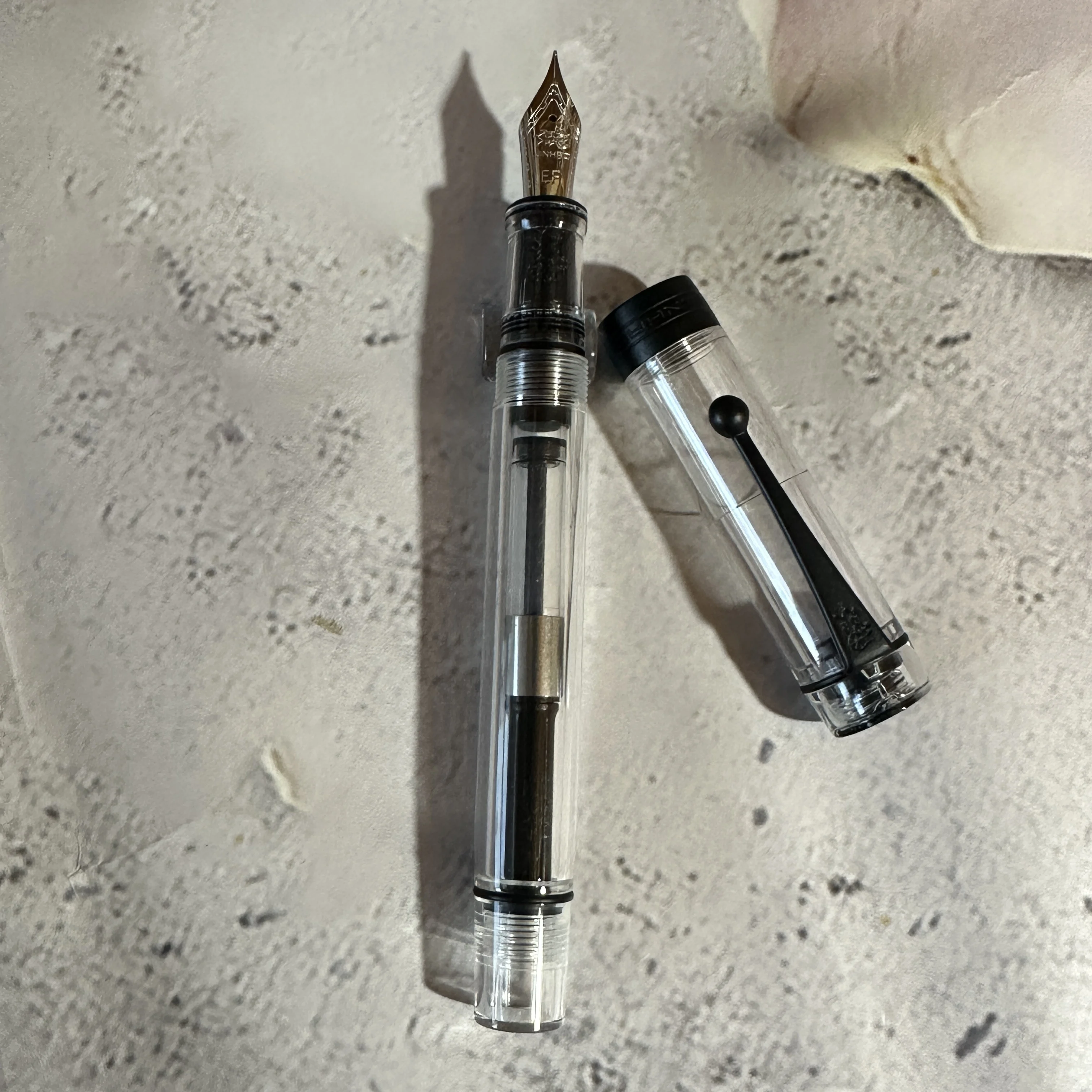 Hot Limited JINHAO 100 Centennial Fountain Pen Black Clip Transparent EF F M Nib Business School Office Supplies Stationery Gift