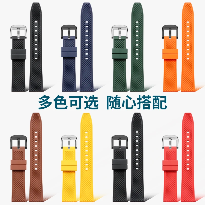 حزام ساعة فلوروروبر متوافق مع لونجين - من أجل الروح الكلاسيكية وإعادة الإصدار والطيار ومجموعات الفتح 20 21 ملم