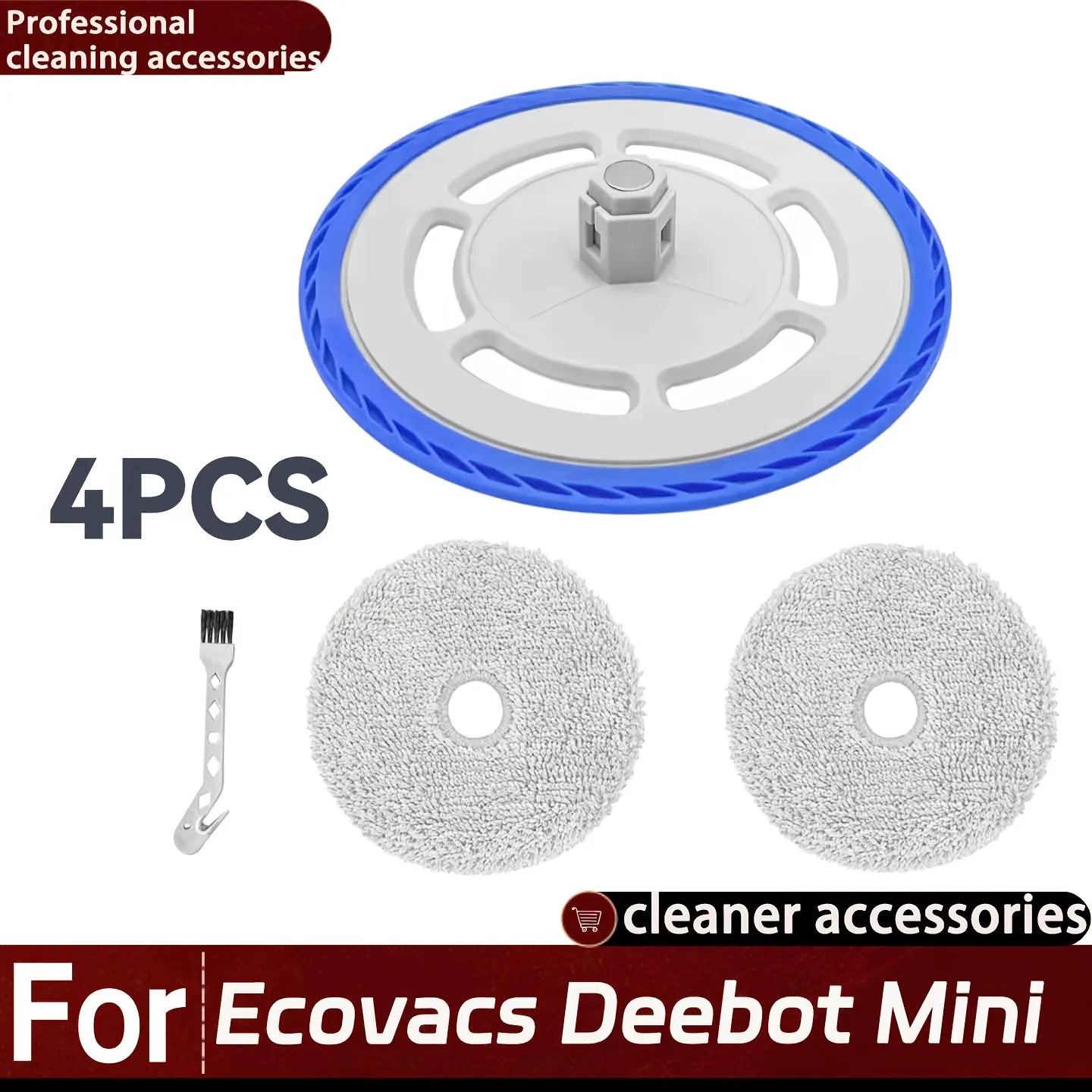suporte-para-mop-ecovacs-deebot-mini-pecas-e-acessorios-para-robo-aspirador-conjunto-de-4-pecas-inclui-2-panos-de-mop-1-escova-e-1-mop