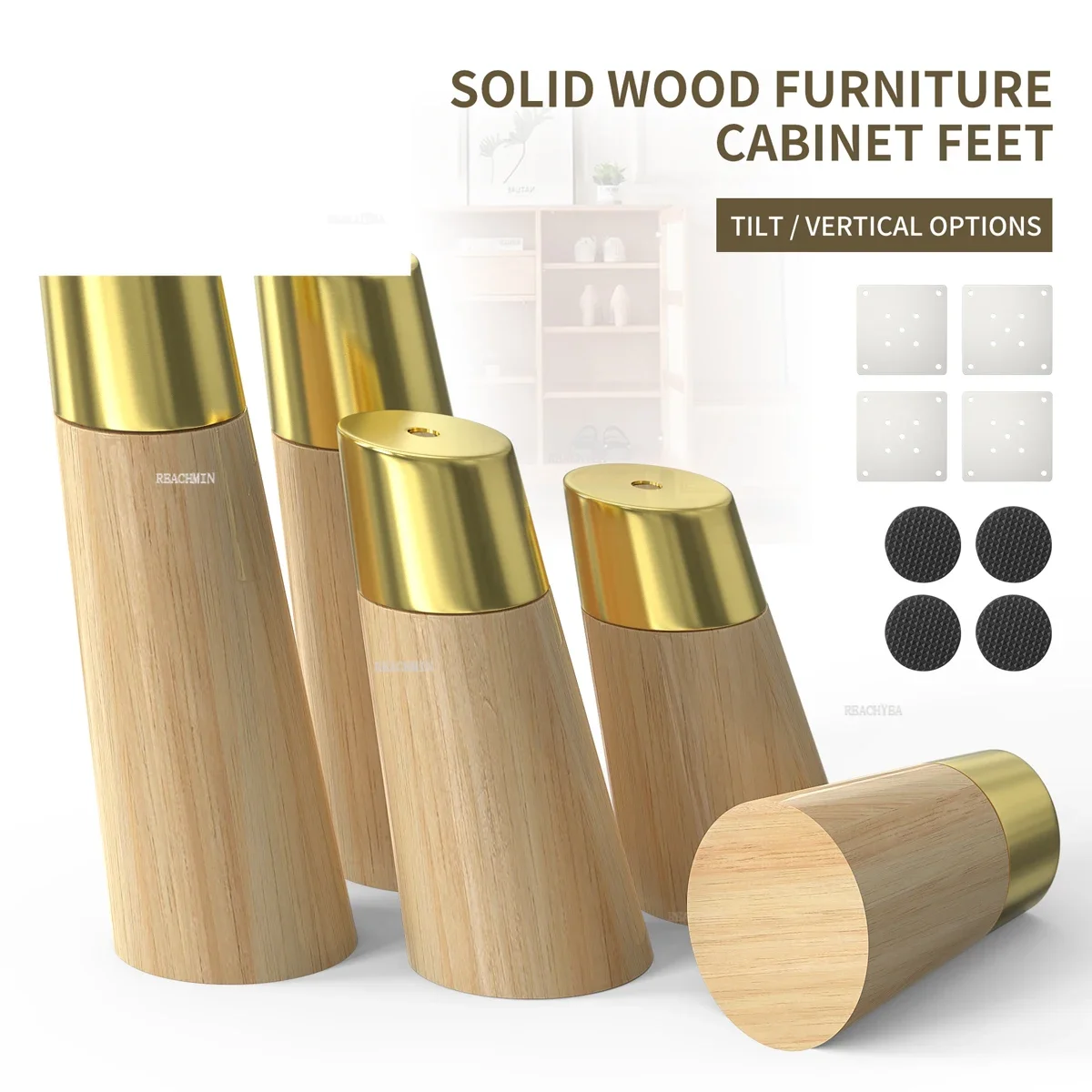 

Solid Wood Furniture Legs Dresser Replacement Sofa Legs, Tapered for Sofa, Bed, Armchair