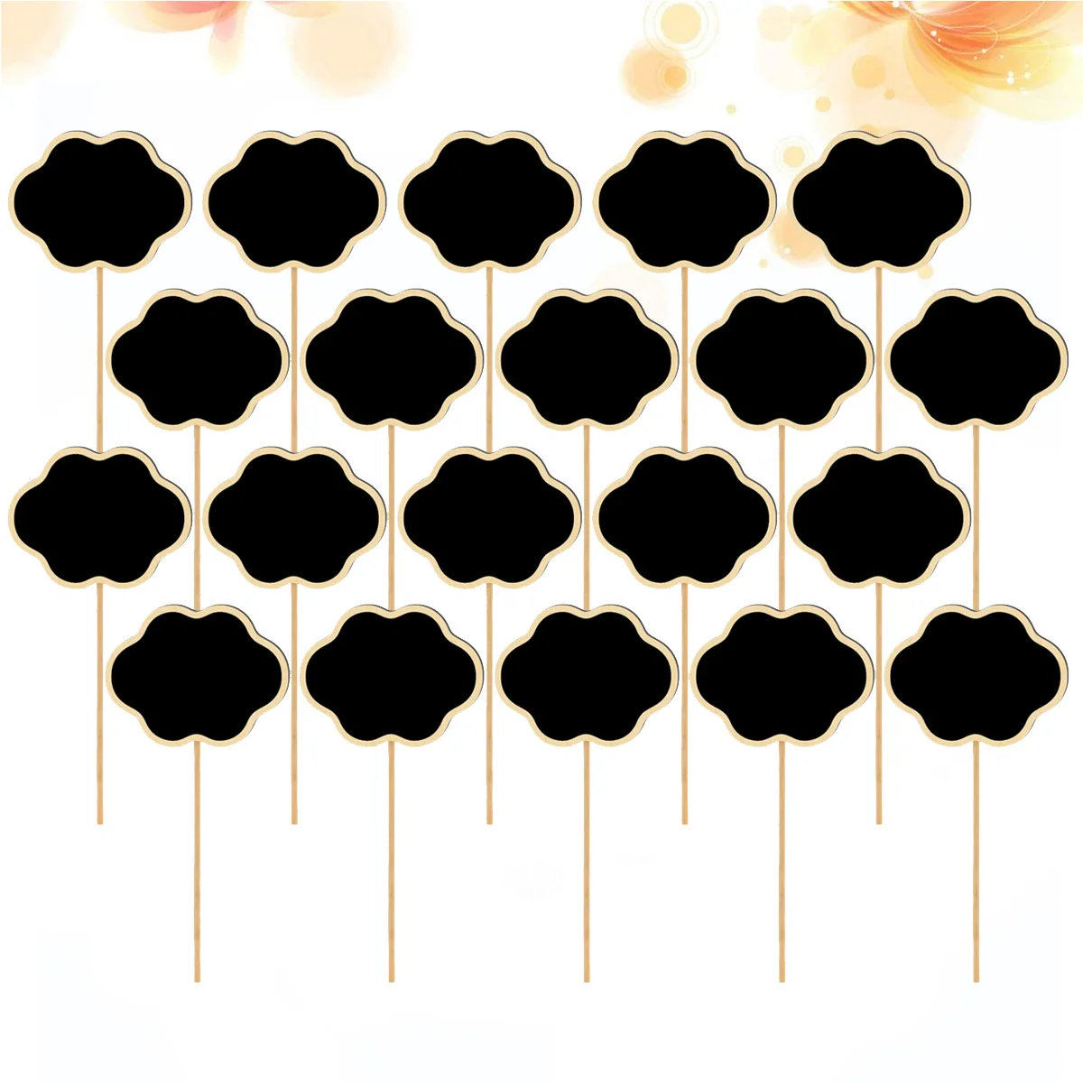 

20Pcs Wooden Mini Chalkboard Signs Blackboard Garden Flower Tags Plant Labels Wedding Party Decoration Message Board Inserts
