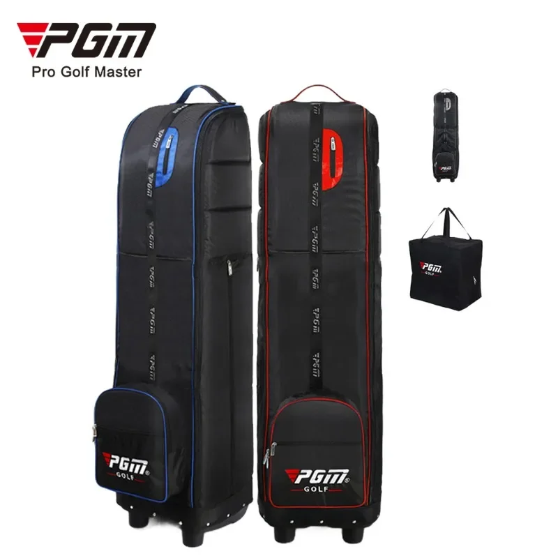 PGM HKB009 Golf Travel Plane Bags with Wheel Straps Foldable Golf Club Travel Cover for Airlines Golf Aviation Bag