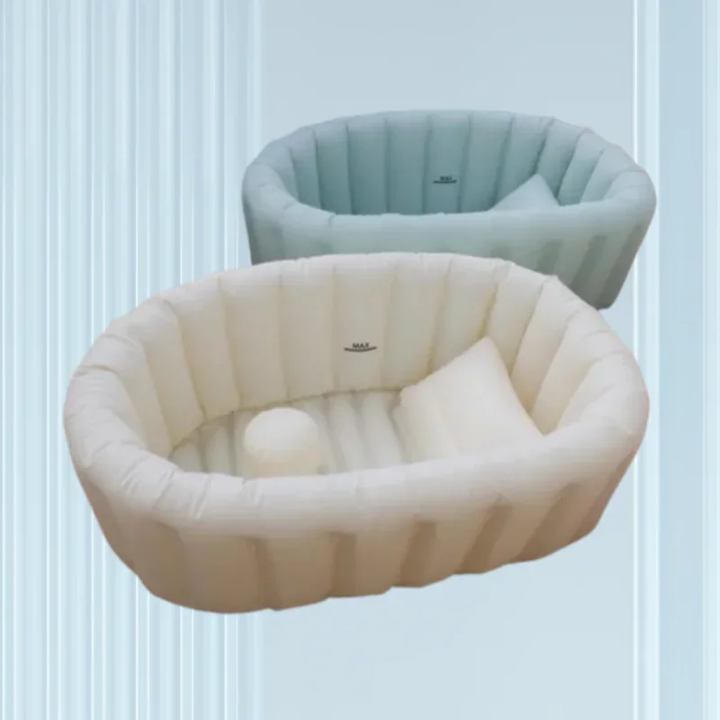 حوض استحمام سميك قابل للنفخ للأطفال، أريكة قابلة للنفخ، تصميم محمول قابل للطي لمنع سقوط الطفل للاستخدام المنزلي والخارجي #1