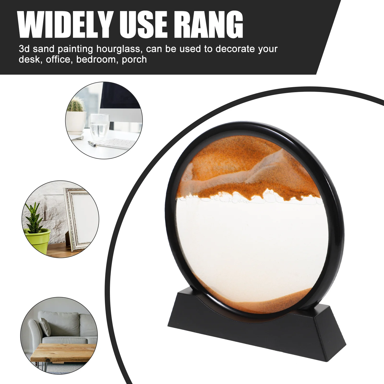 

3D Sand Hourglass Moving Study Room Decor Aesthetic Sand Art Decor For Desk Office Study Room Bookshelf Home Table Decoration