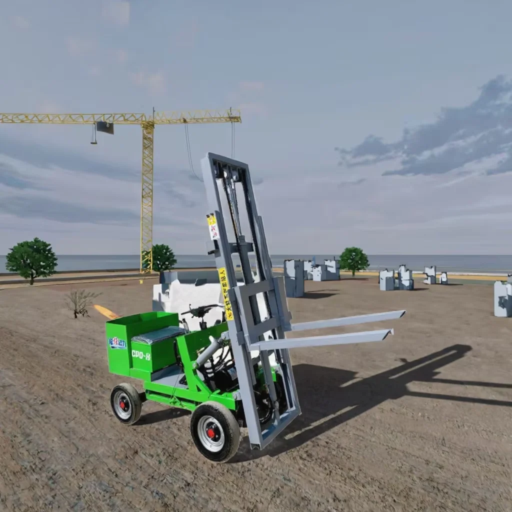 Deposit Four-Wheeled Electric Ride-On Forklift Truck New Condition with Simple Hydraulic Lifting for Restaurant Industries
