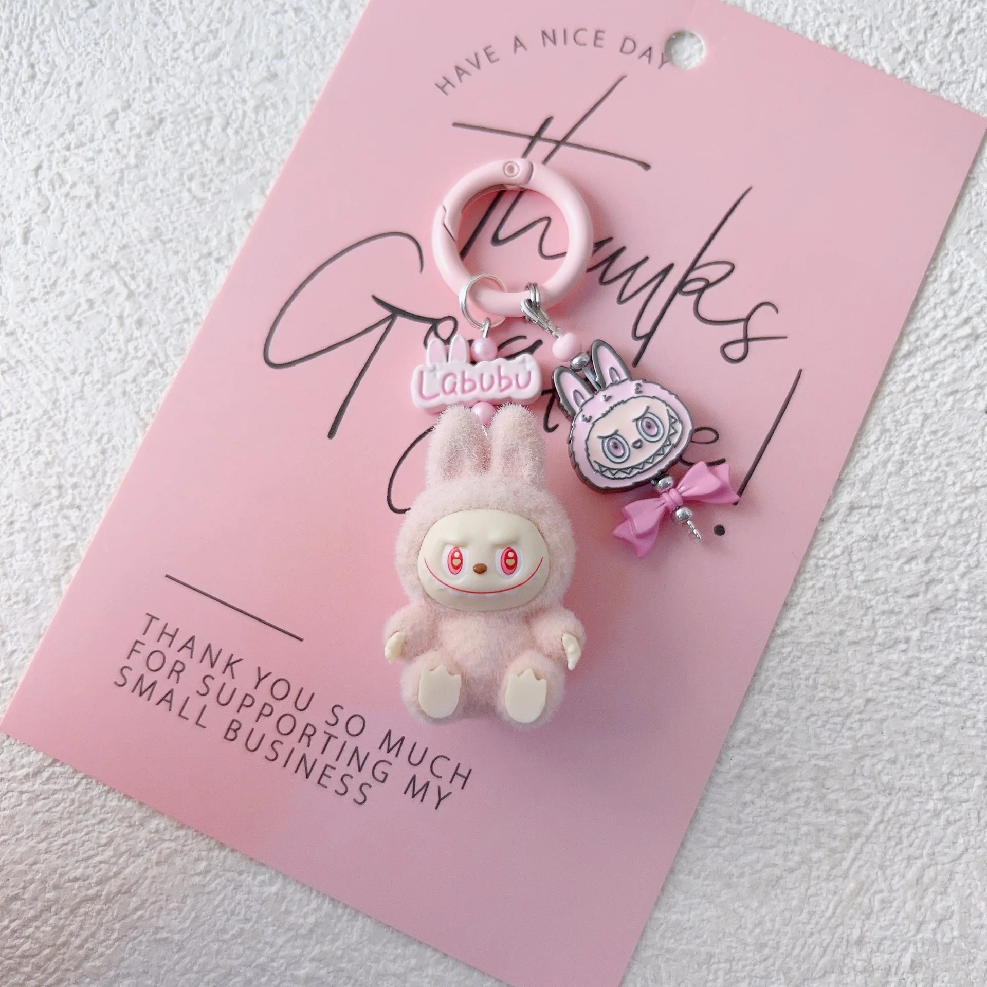 

2025 New Creative Cute Fashion Sitting Cute Doll Mobile Pendant Keychain DIY Car Hanging Decoration Backpack Pendant