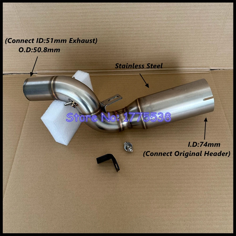 For KTM 390 Adventure 390 Adventure R 390 Adventure X 2025-2026 Motorcycle Exhaust Mid Pipe Connet 51mm Exhaust Original Header