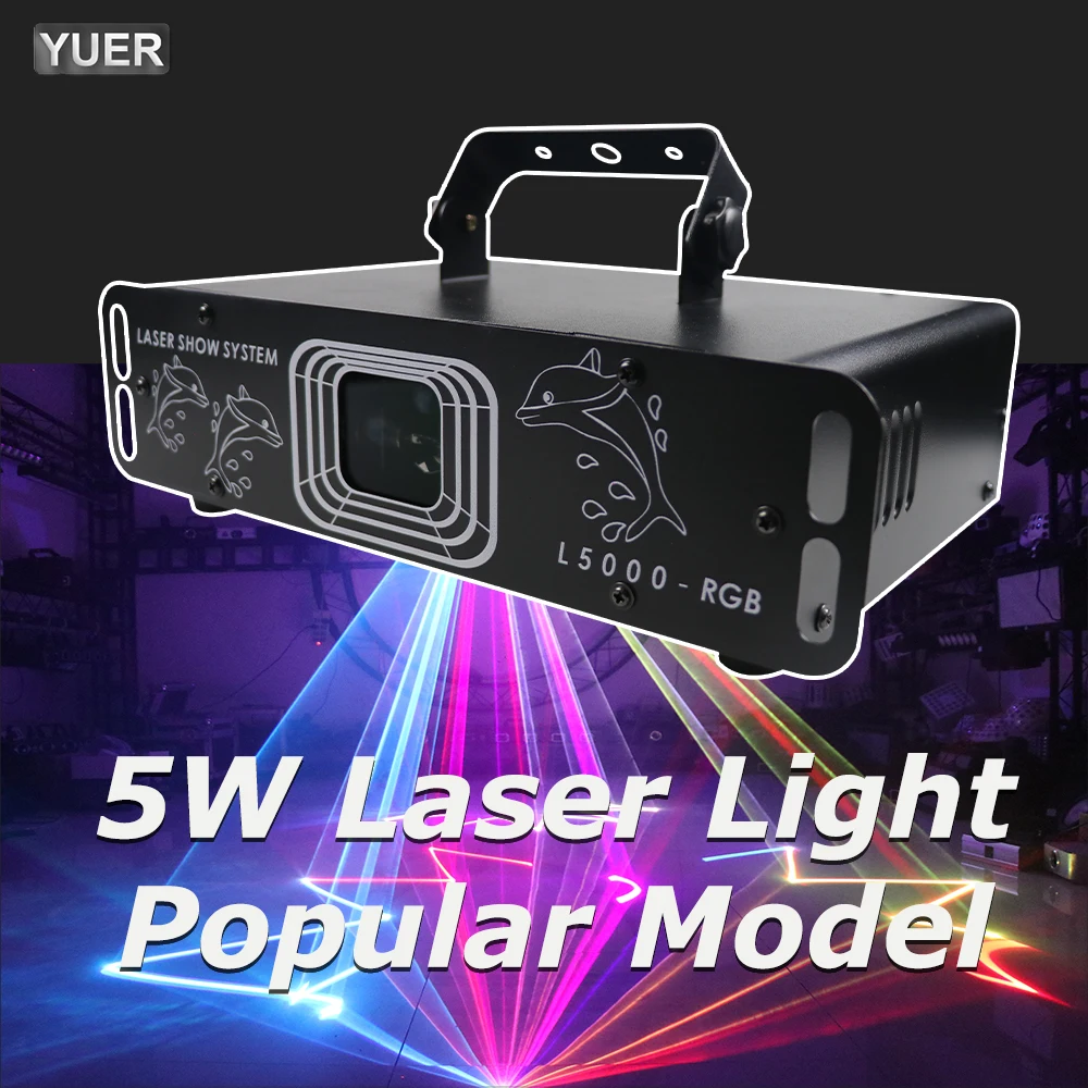 

NEW 5W 3D stage laser light wedding party profession Animation strong beam DMX lighting club DJ Disco Party Bar laser projector