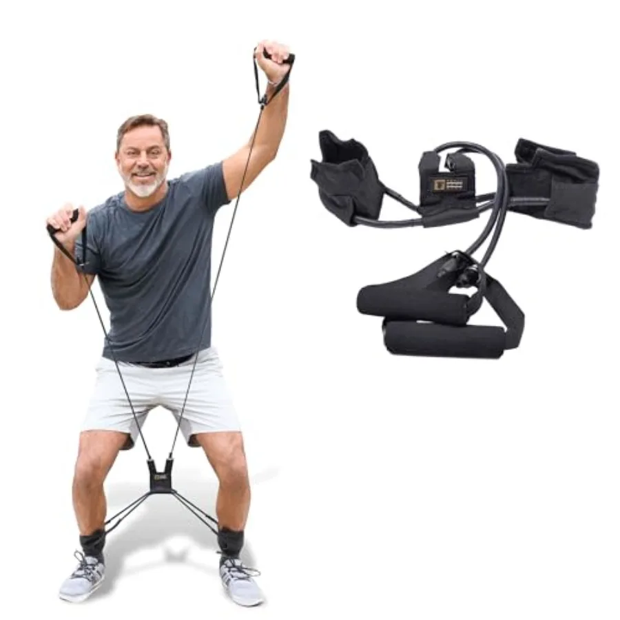 

, All-in-one Fitness Band, Full Body Exercise Band for Home Exercise or Training on-The-go, Multi-Purpose use for Strength, cor
