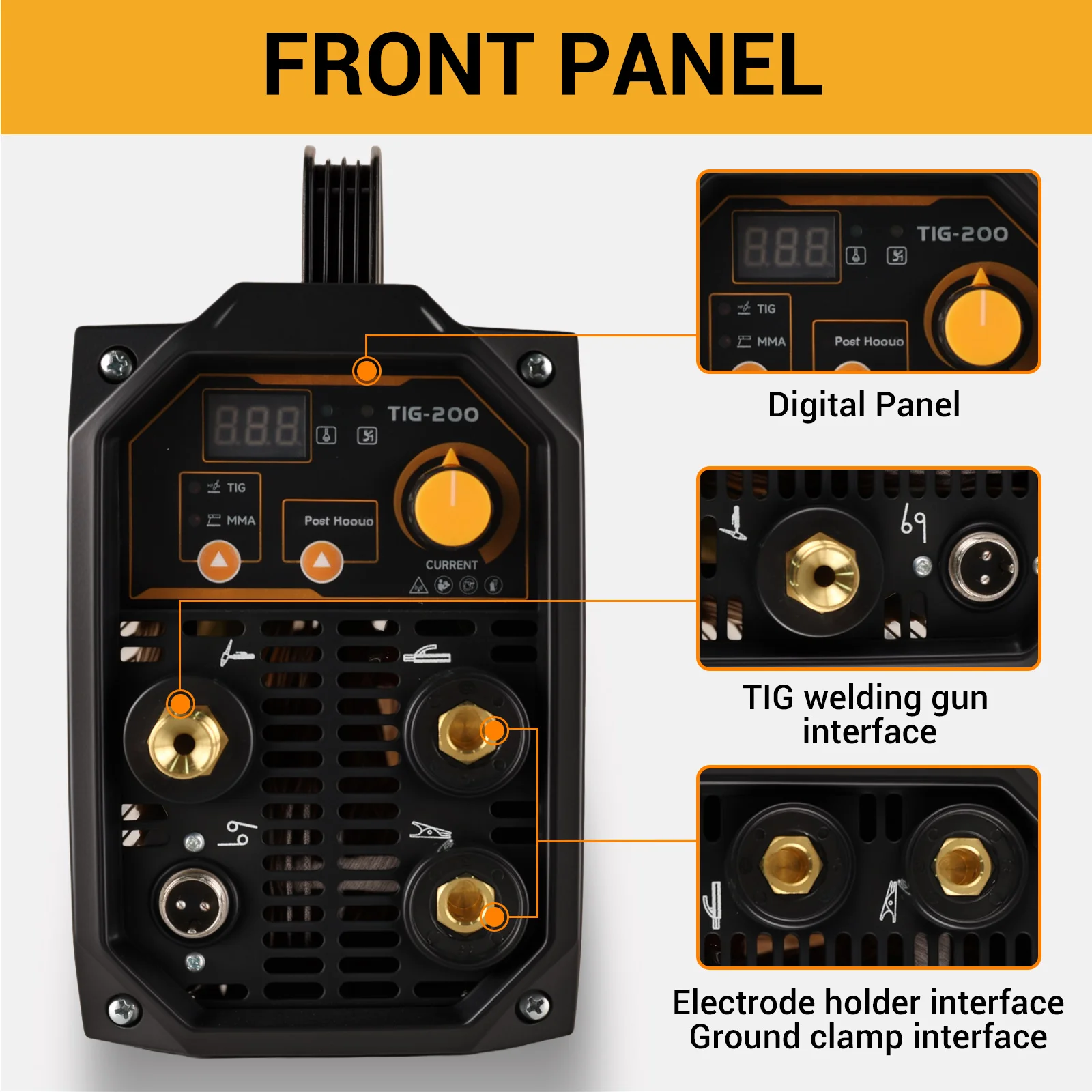 CONENTOOL Tragbares 2-in-1 200 AMP WIG/MMA DC IGBT Inverter Schweißgerät WIG-Schweißgerät WIG-200 Heimreparatur-Werkzeugset mit Helm