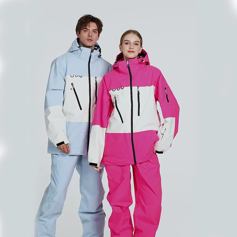 

STLF Professional Men's and Women's Anti-UV Ski Suit Cold-Proof Windproof Sports Jacket Pants for Skiing Cycling Hiking