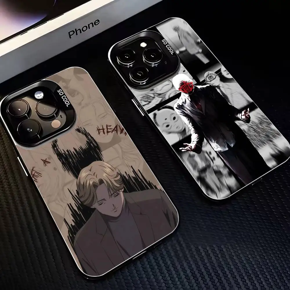 

Anime MONSTER Phone Case For iPhone17,16,15,14,13,12,11 Plus,Pro Max Black Matte Shockproof Cover