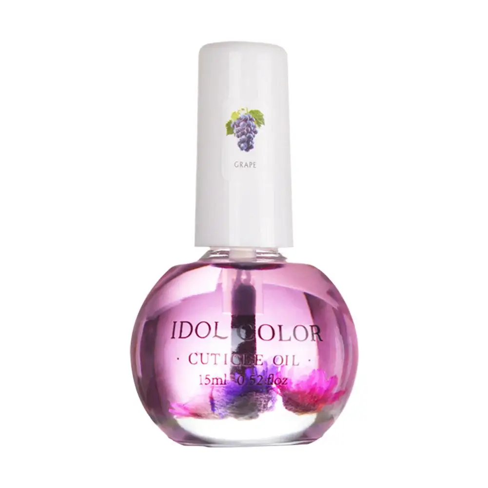 Óleo de cutícula de unhas com flor seca para mulheres, óleo nutricional, amolecimento Revitalizador de cutículas, esmalte, óleo nutricional, C1X9, 15ml