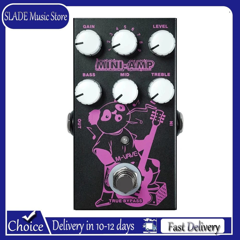 

M-vave MINI-AMP Electric Guitar Pre-amp Simulation Effects Pedal 9 Classic Amp Effect 3 Band EQ True Bypass for Guitar Pedal