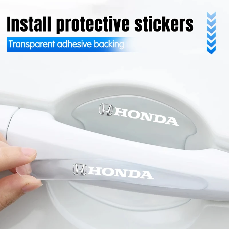 Car Door Transparent Protective Stickers For Honda Civic Accord Fit CRV Jazz Odyssey Prelude Insight Legend Stream HRV Crider