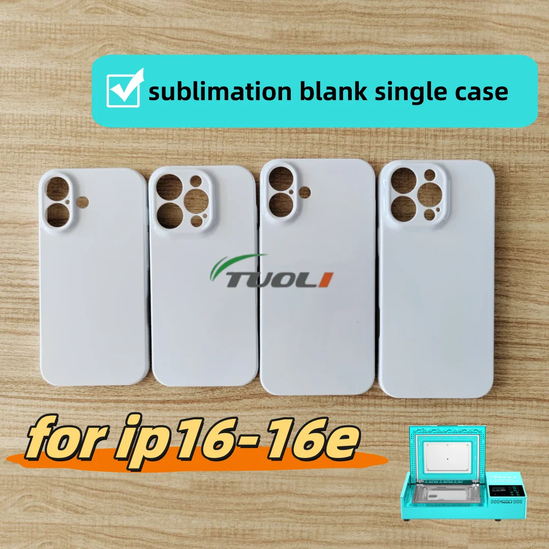 TuoLi 10pcs for iphone 16 Plus 16Pro Max 16E 3D Full Wrapped Cover Single Shell TL-X9 Sublimation DIY Printing Blank Phone Cases