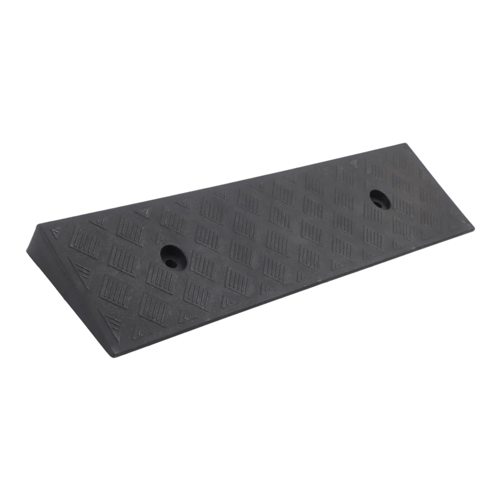 2pcs Plastic Rubber Kerb Ramp Non-Slip Threshold Ramp 30mm Height For Cars Bicycles Wheelchairs Going Uphill Triangle Mat
