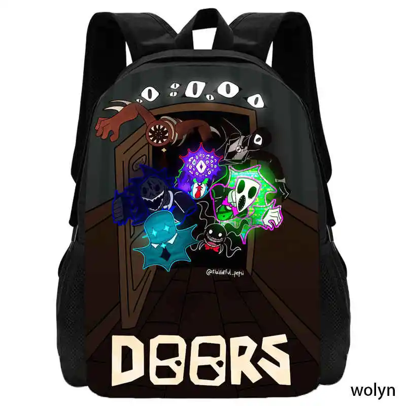 Mochila Doors Printing Children's Backpack  School bags for Boys Girls Cartoon Anime Game Kids Bags Best Gift for Little guys