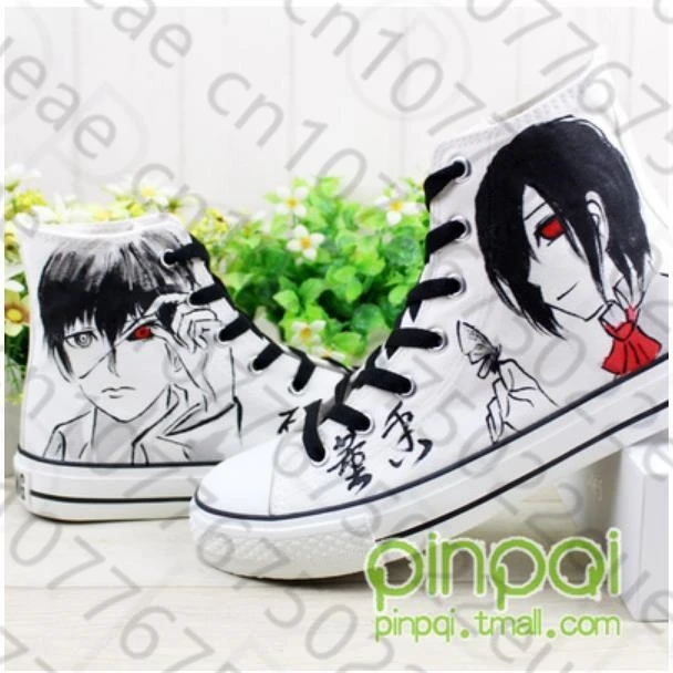 Zapatos de lona de alta ayuda para estudiantes, zapatillas de Anime, informales, cómodas, para la universidad, Tokyo Ghoul, cosplay, moda para hombres y mujeres