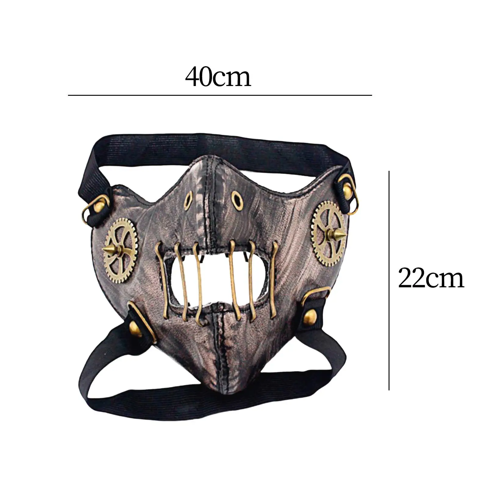 Steampunk PU Leather Mask Outdoor Sports Mask Cosplay Accessory Men Women Half