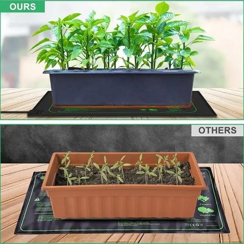 حصيرة تسخين للنباتات بدرجة حرارة قابلة للتعديل، تصميم مقاوم للماء لإنبات النباتات ونمو الشتلات، مثالية للحديقة المنزلية Y5GB #5