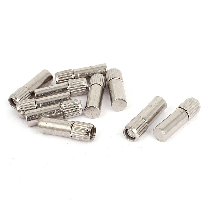 A73P-Furniture Cabinet Straight Shelf Supports Pegs Pins 6Mm X 20Mm 10 Pcs