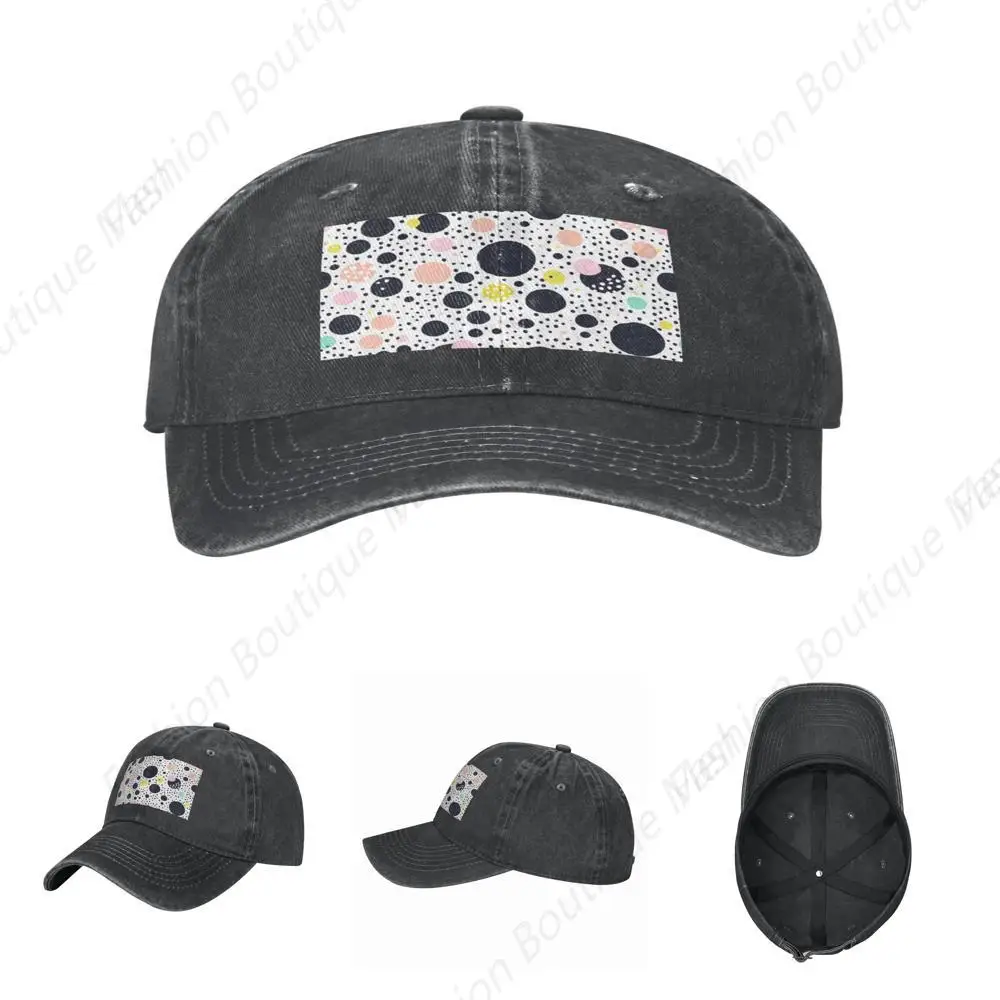 

Hot-Selling Vintage Polka Dot Printing Sunscreen Cowboy Hat Peaked Caps Baseball Caps Trucker Hat Men Women Fashion Caps