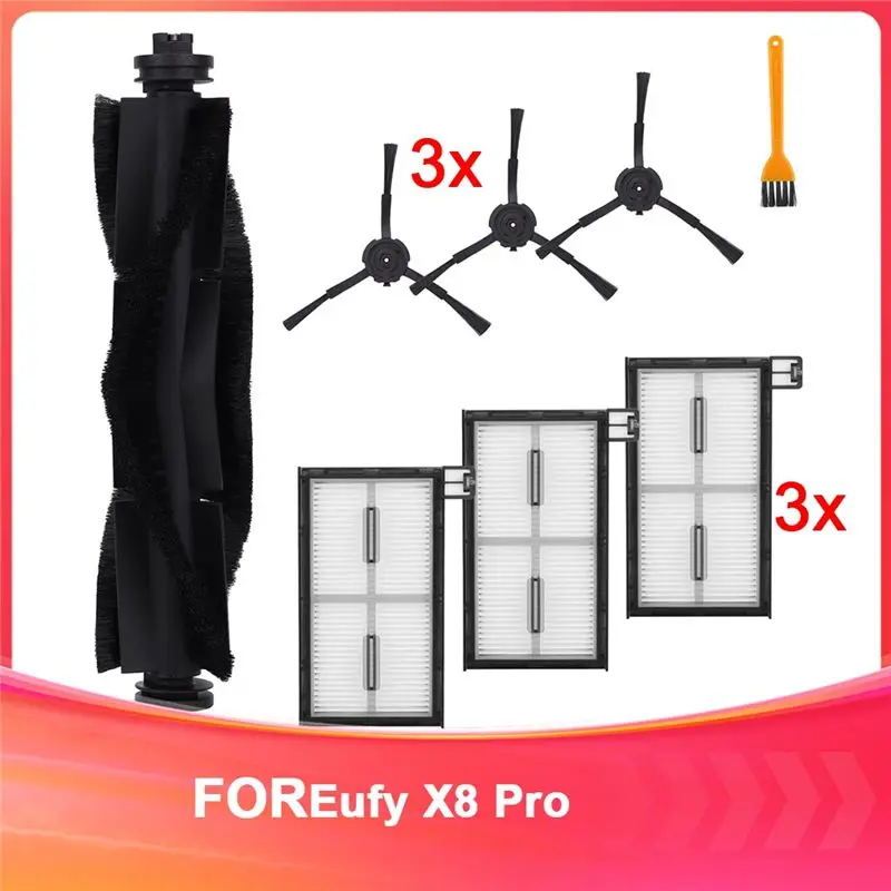 

Запасные части для робота-пылесоса Eufy X8 Pro Series - комплект аксессуаров X8 Pro, основные щетки, фильтры, боковые щетки