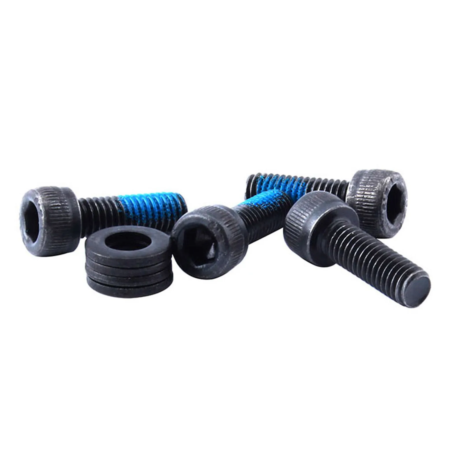 

4pcs M6*18 Steel Screws For Disc Brake Mount Adapter Anti-Loose Rubber Cycling Accessories Long Brake Fixing Screw