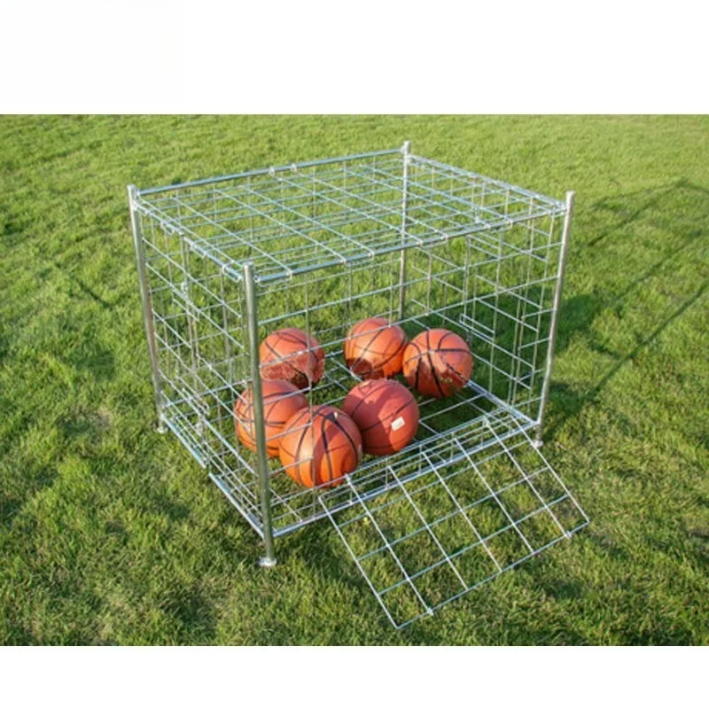 Custom Size Foldable Stainless Steel Soccer Basketball Volleyball Cart