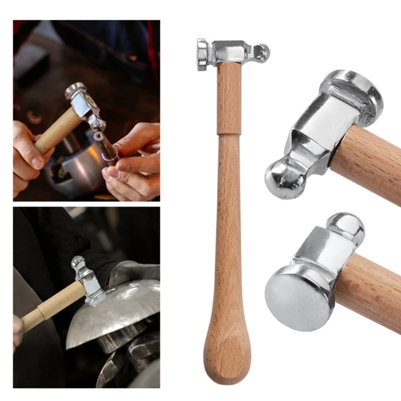 Ball Peen Hammer with Wooden Handle Heavy Duty Metalworking Hammer for Household Workshop Metal Forming Repairing Drop Shipping