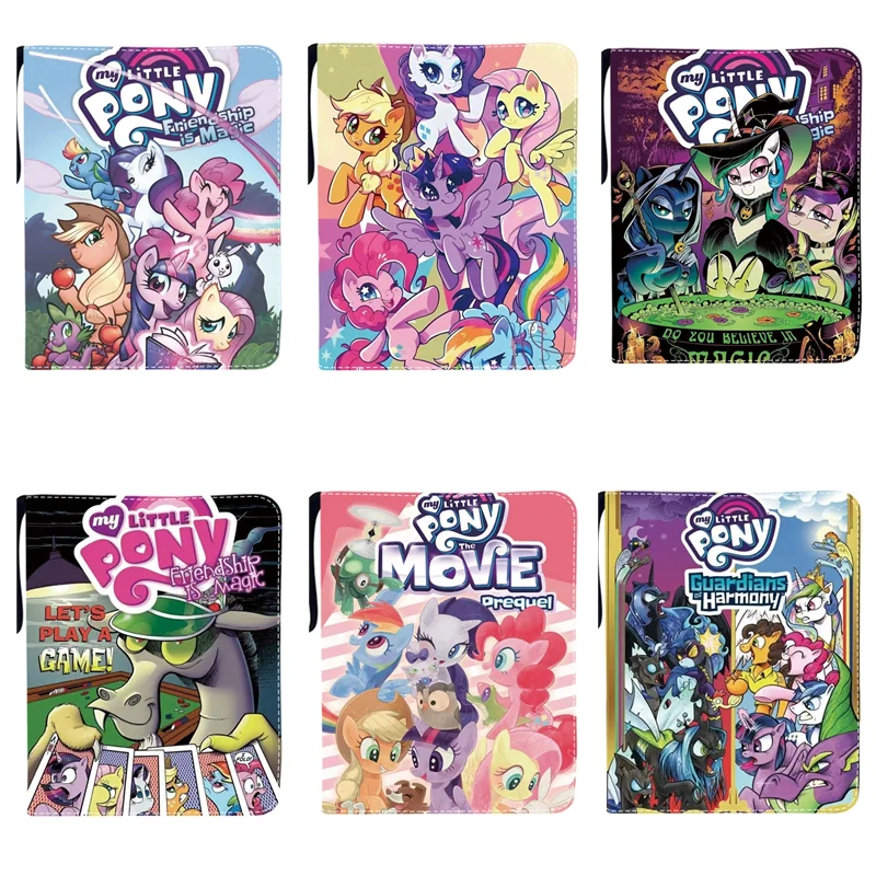 

Anime My Little Pony Card Binder 9 Pocket Trading Card Holder Card Binder with 50 inner Pages Zipper Holder Up to 900 Cards