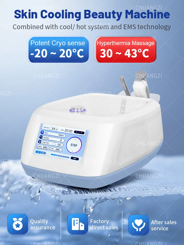 DCOOL Semiconductor 3In1 Cold and Hot Therapy EMS Face Lifting Ant-wrinkle Anti Puffiness Cryo Painless Electroporation Machine