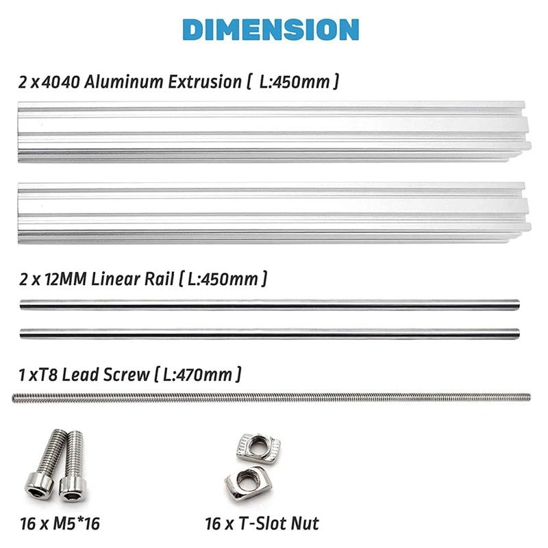 Kit CNC A57M-3018, para atualização de extensão do eixo Y para 3040, compatível com 3018 MAX e 3020 MAX CNC Router Machine