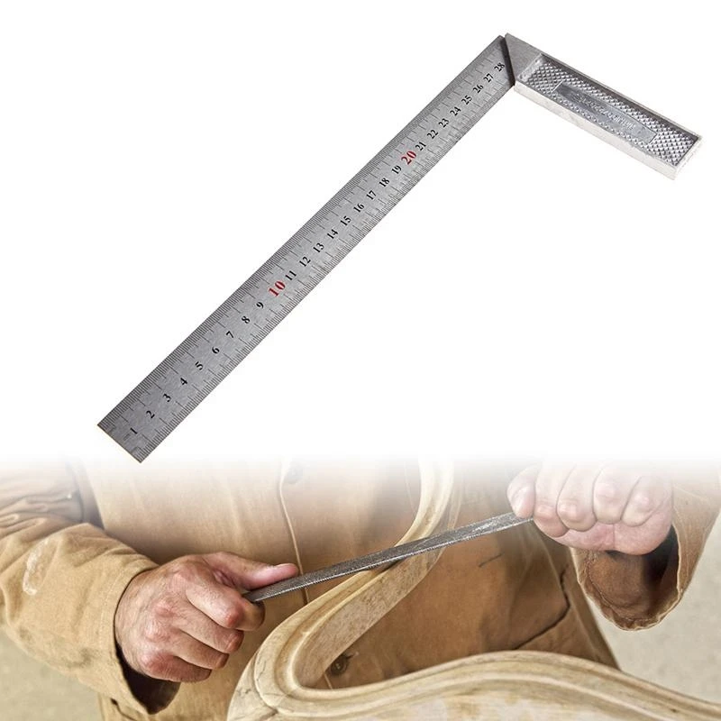 Portable 1Pc 30cm Stainless Steel Right Measuring Square Ruler New W91B