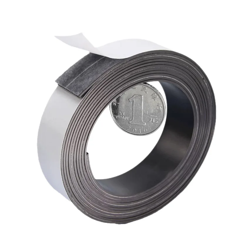 NEW 1Meter Self Adhesive Magnetic Tape Rubber Magnet Tape Strong Flexible Magnet Stripe for Refrigerator Photo Posters 39.37inch