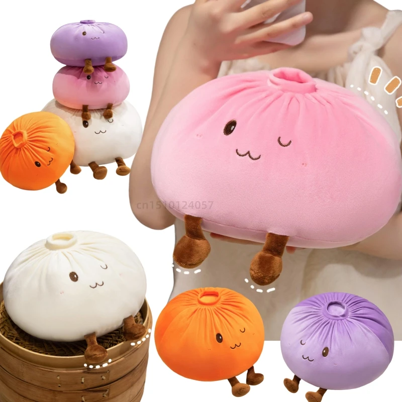 

2025 Cute Breakfast Stuffed Bun Throw Pillow Plush Toys Cartoon Kawaii Home Decor High Quality Hallowmas Birthday Gifts Decor