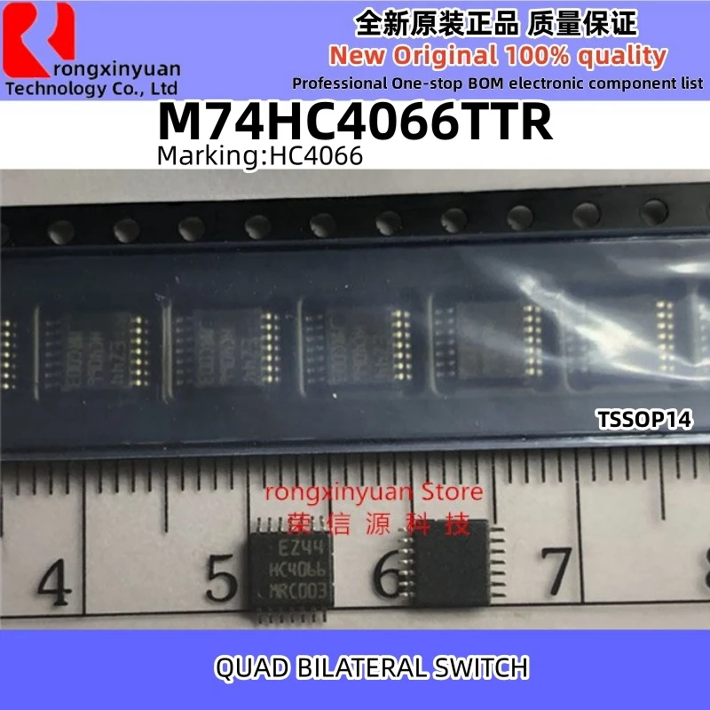 10 Stücke M74HC4066TTR HC4066 M74HC4066 TC74HC4066AFT HC4066A TC74HC4066A 74HC4066 QUAD BILATERAL SCHALTER TSSOP14 100% Neue original