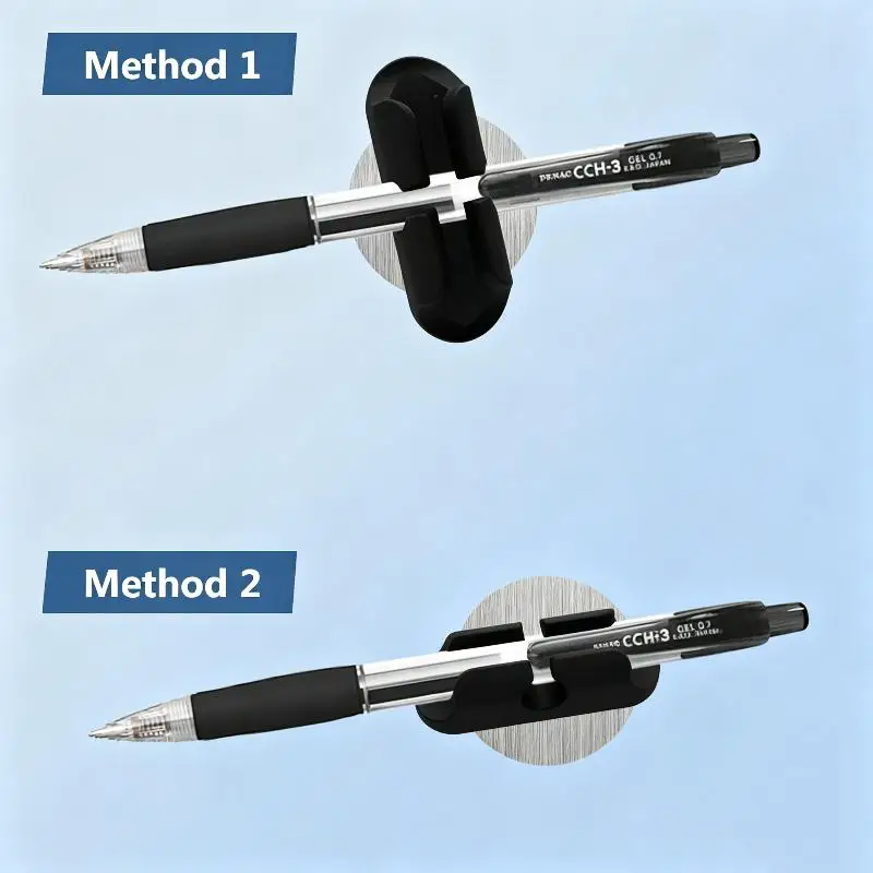 2/3/6Pcs Magnetic Pen Holder Wall Mounted: Sticky Pencil Organizer Rack Markers School Office