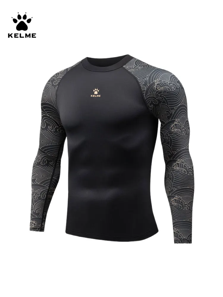 Kelme Goalkeeper Clothes The Year Of The Loong Series Tights Men's Long Sleeve Sports 2024 Running Retro Trend Fitness Clothing