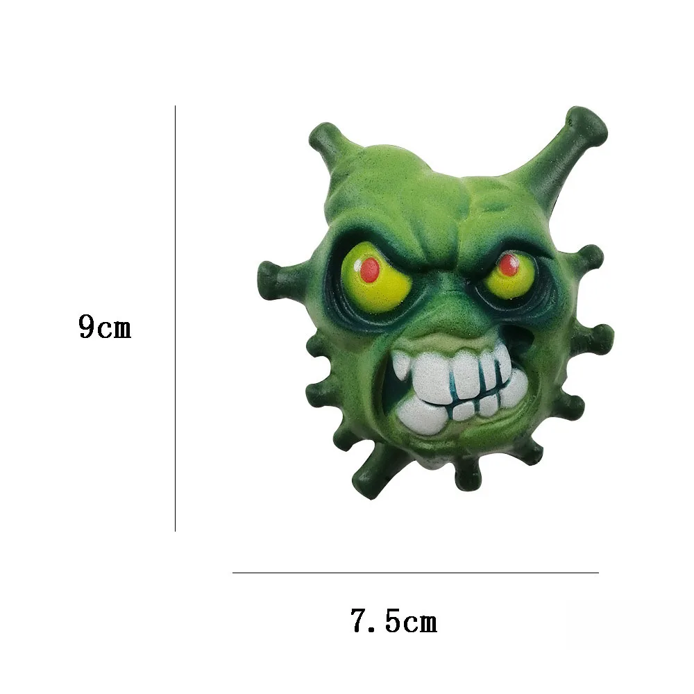 Novelty Weird Horror Scary Simulation Virus Decompression PU Toys Squeeze Compulsion Slow Rebound Toys