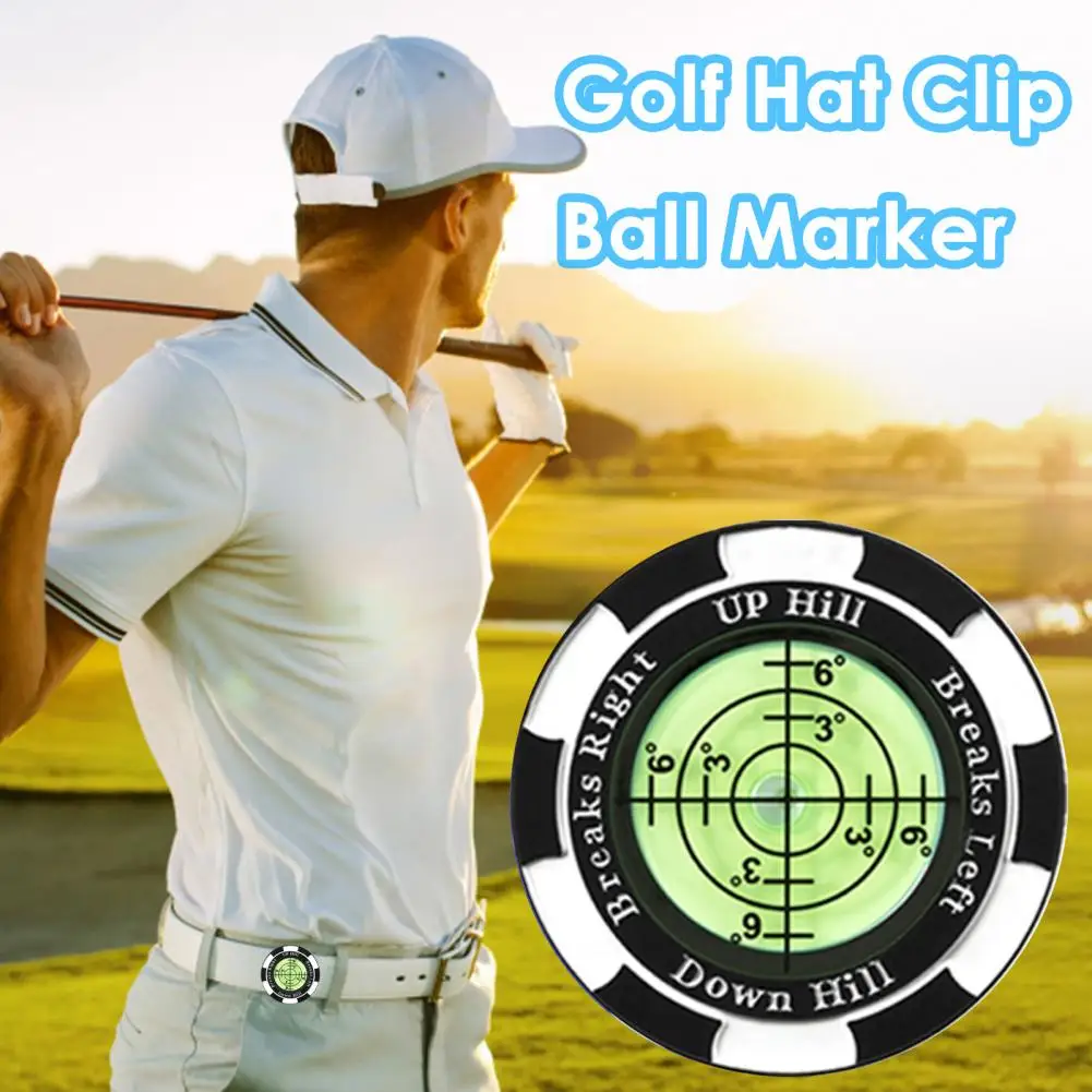 Profissional Golf Ball Marker Clip para homens, colocação precisa, leitura verde, alta precisão Hat Clip para o desempenho