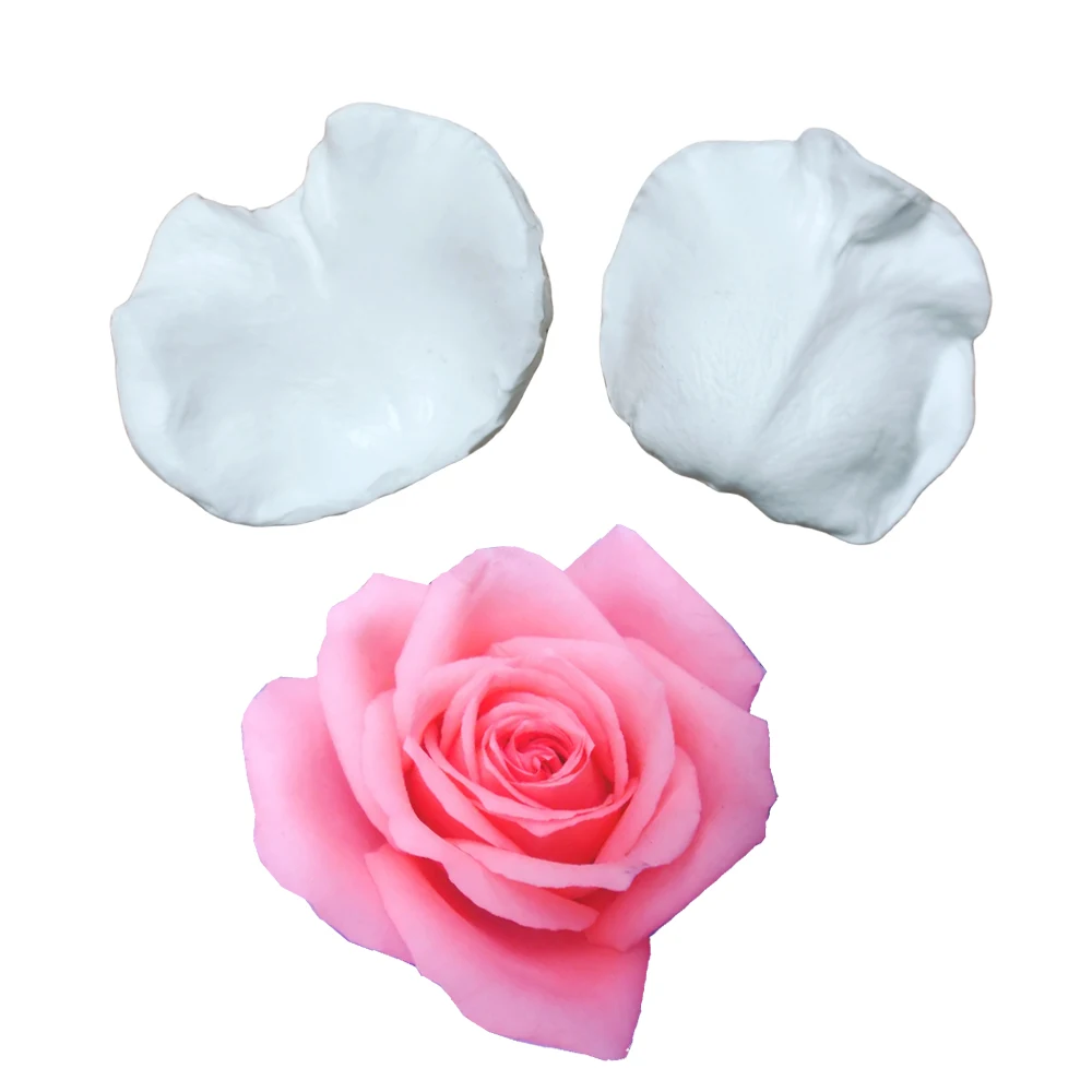 2PCS Rose Veiners Flower Silicone Mould Para Chocolate Fondant Mold Cake Decorating Tool Sugar Forms Stuff Accessory Tools