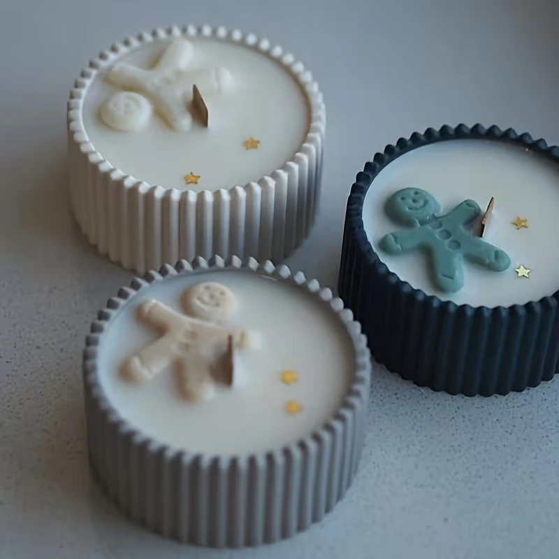 

1pcs Silicone Mould|Oval Tray and Striped Storage Jar for DIY Home Decor, Easy Release Concrete Planter and Candle Holder Moulds