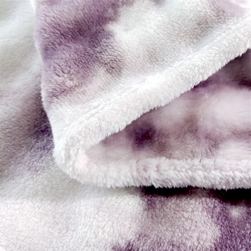 بطانية دافئة للشتاء متدرجة اللون من الصوف المرجاني مانتا بطانيات واحدة/الملكة/الملك تظهر سميكة ناعمة للأريكة الشتوية #4