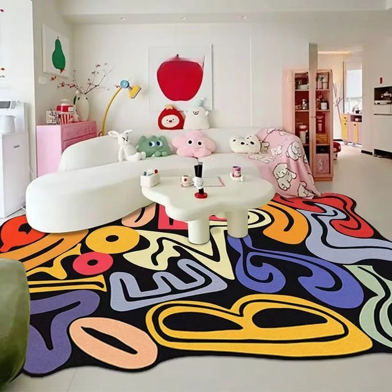 Modern Abstract Geometric Living Room Large Size Carpet Decoration Bedroom Antiskid Washable Bedside Mat High-end Study Area Rug